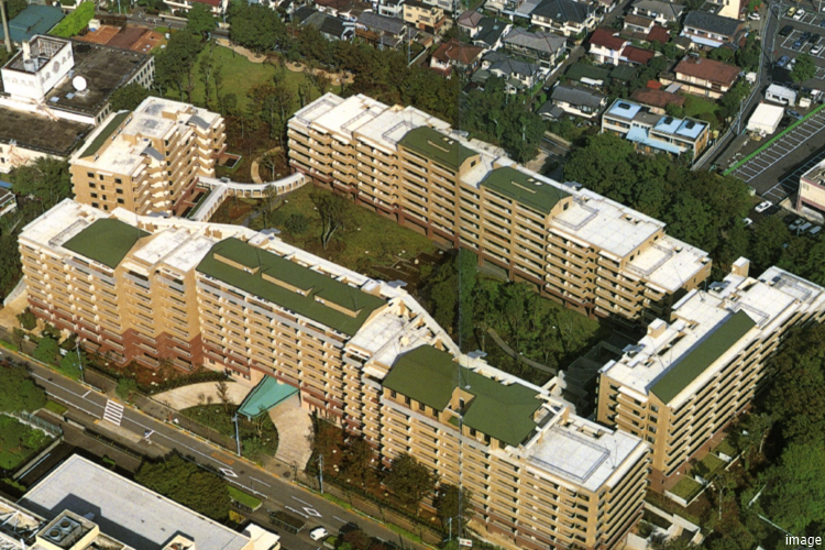 建物上空写真｜ファミールグラン高井戸デュープレックス